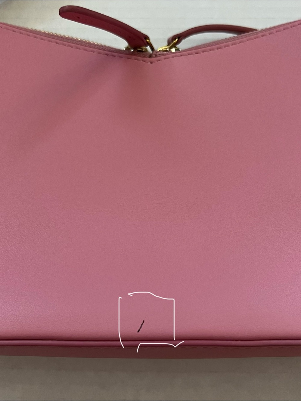 Mansur Gavriel Pink M Frame Double Zip Leather Baguette Shoulder Bag - Picture 15 of 16